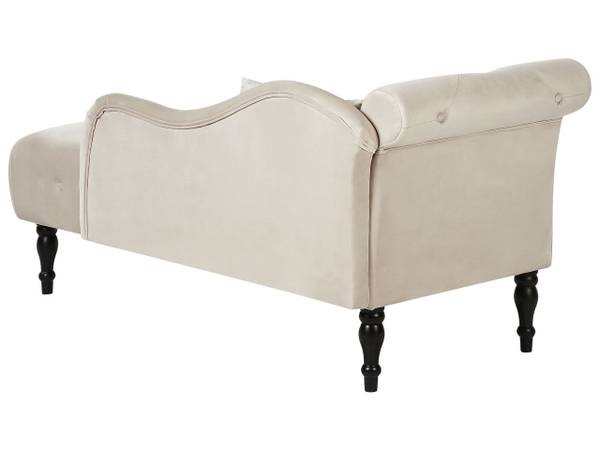 Chaise longue IVRY beige - zwart
