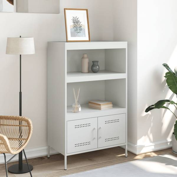 Highboard DE7666 Weiß - Metall - 68 x 113 x 39 cm