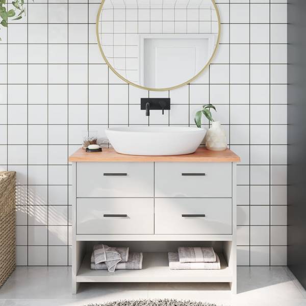 Comptoir de salle de bain 3028687-4 Marron clair - 30 x 2 cm