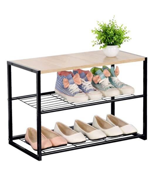 Schuhregal 11683 Schwarz - Metall - 30 x 43 x 63 cm
