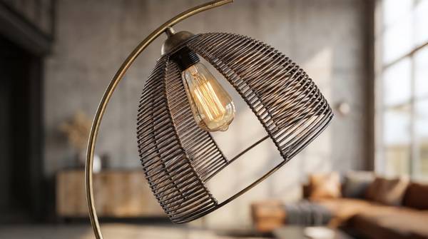 Stehlampe WENORA Braun - Bambus - 30 x 165 x 30 cm