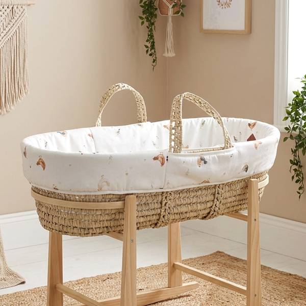 Komplettes Babykorb Set Gallina Beige - Textil - 42 x 26 x 84 cm