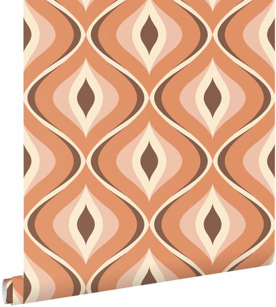 Tapete 130986 Orange - 53 x 1005 x 1005 cm