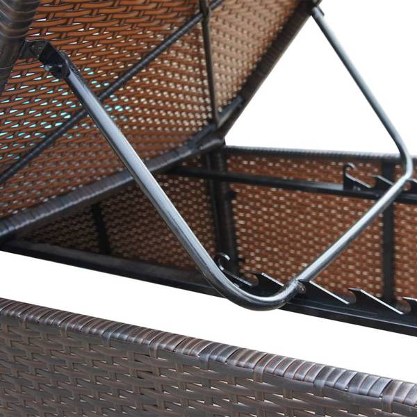 Chaise longue 295829 Marron - Polyéthylène - 60 x 31 x 195 cm