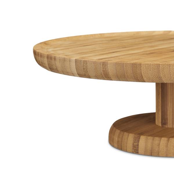 Tortenplatte Bambus Ø 33 cm Braun - Bambus - 33 x 12 x 33 cm