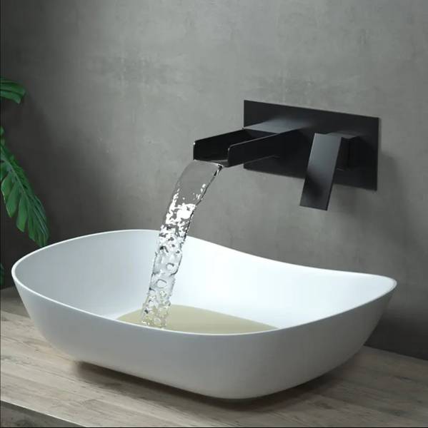Waschbecken wasserhahn 007 Schwarz - Messing - 23 x 10 x 14 cm