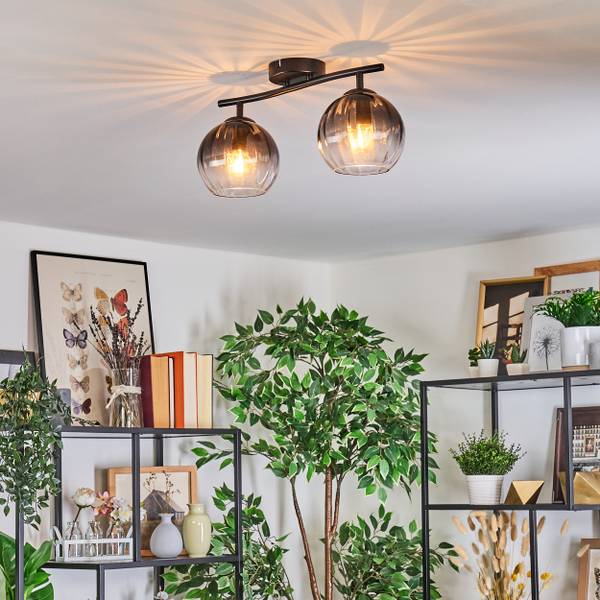 Deckenleuchte Cesaro Grau - Metall - 100 x 40 x 100 cm