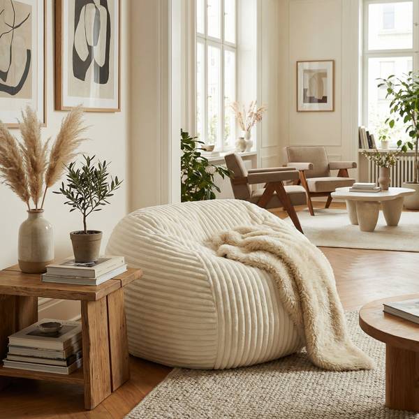 Sitzsäcke PinnacleElle Beige - Strukturstoff - 34 x 24 x 34 cm