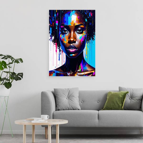 Canvas schilderij Vrouw 60 x 90 cm