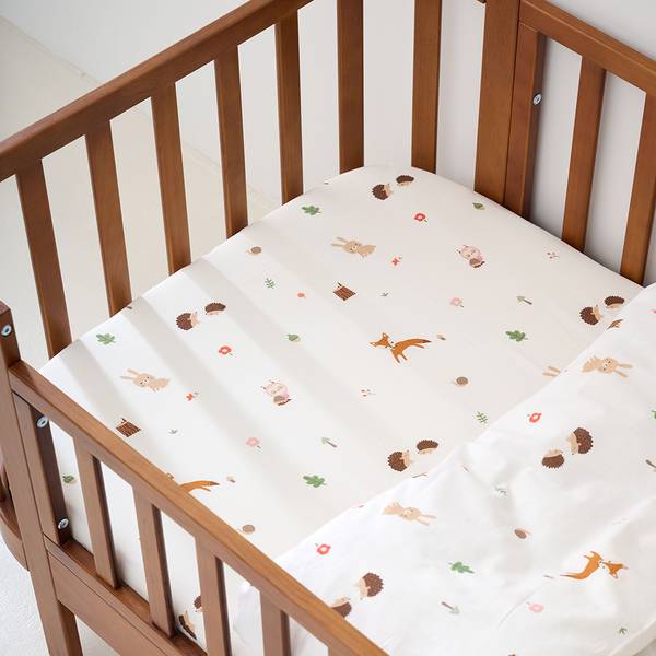 Bettwäsche Set WOODLAND 2 tlg Weiß - Textil - 120 x 1 x 150 cm