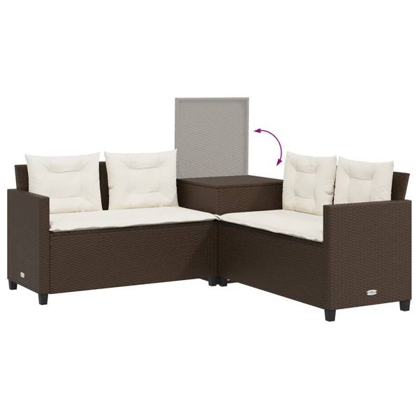 Gartensofa 3034093-1 (2-teilig) Braun - Creme