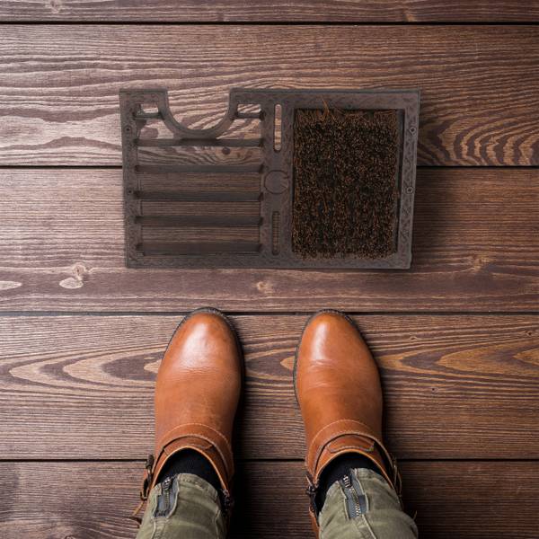 Schuhabstreifer Gusseisen Braun - Gusseisen - 34 x 12 x 23 cm