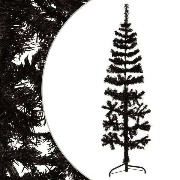 Demi-sapin de Noël artificiel 3013738 Noir - 40 x 120 x 1 cm