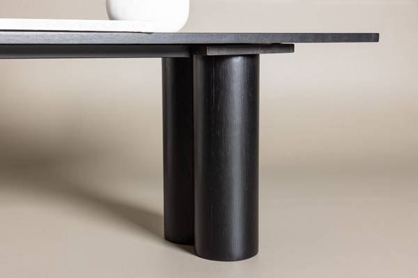 Sitzbank Olivia Schwarz - Holzwerkstoff - 180 x 45 x 40 cm