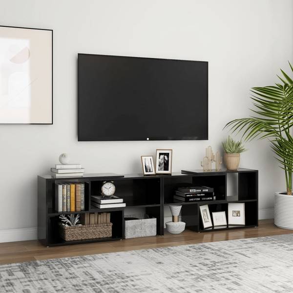 TV-Schrank 3008170 Schwarz - Holzwerkstoff - 30 x 52 x 149 cm
