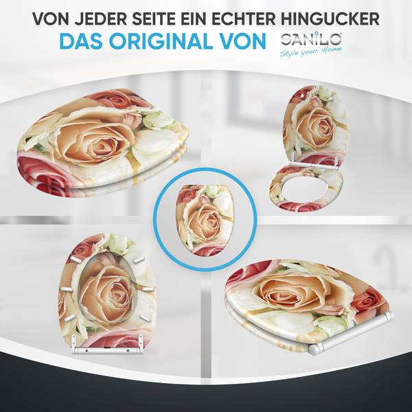 WC-Sitz Rosa Rose Tiefe: 48 cm
