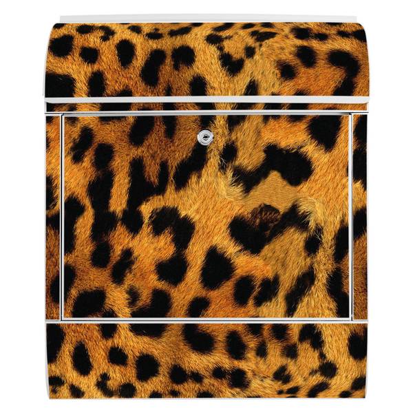 Briefkasten Stahl Leopard Weiß - Stahl - 38 x 46 x 13 cm