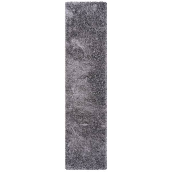 Tapis de clouloir Shaggy Feeling Mix Argenté - 80 x 400 cm