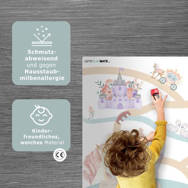 KINDERTEPPICH Prinzessin 105 x 70 cm