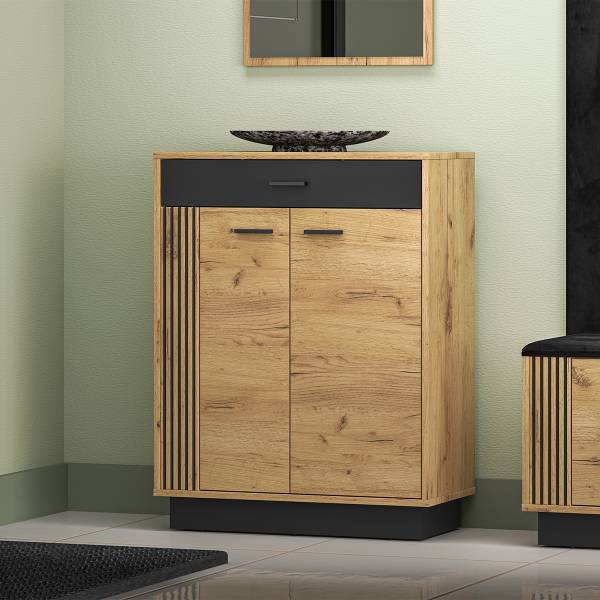 Schoenenkast Nilo bruin - plaatmateriaal op houtbasis - 70 x 91 x 34 cm