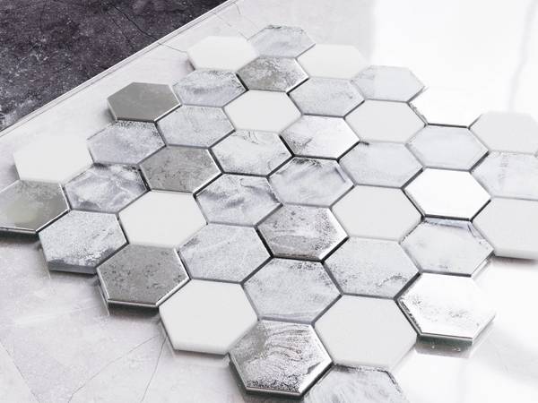 Glasmosaik H010 Grau - Glas - 30 x 30 x 30 cm