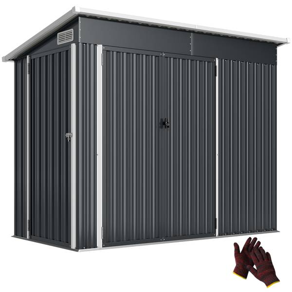 Gerätehaus 582V00CG Grau - Metall - 234 x 185 x 132 cm