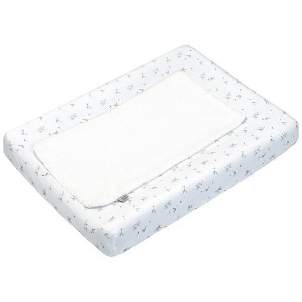 Wickelauflagenbezug Melody Weiß - Textil - 50 x 1 x 70 cm