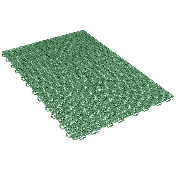 Kunststoff Bodenfliese Klicksystem Ibiza Grün - Textil - 38 x 1 x 38 cm
