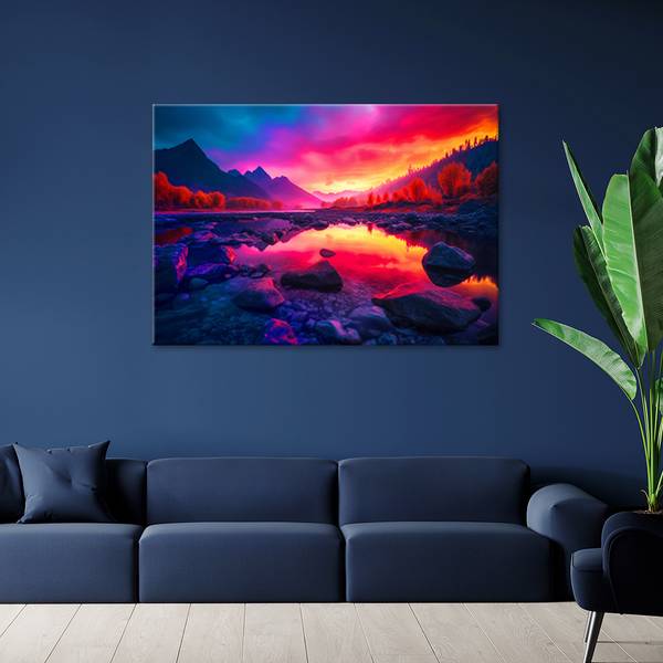 Wandbild himmel in den bergen 100 x 70 cm
