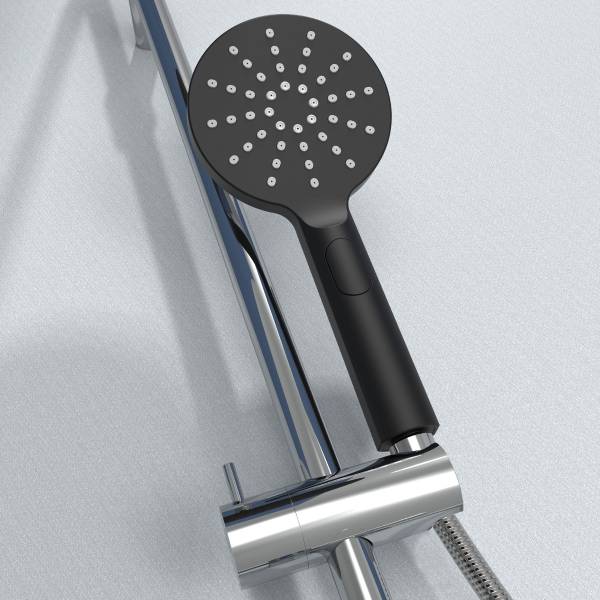 Duschset ohne Armatur Essesmart Schwarz - 30 x 114 cm