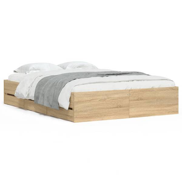 Bettgestell mit Schubladen X912 Eiche Sonoma Dekor