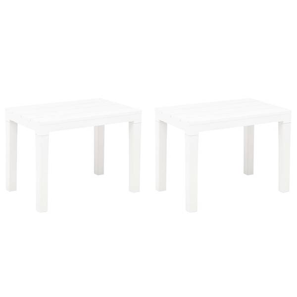 Tuinbank 3000490 set van 2 wit - kunststof - 60 x 45 x 60 cm