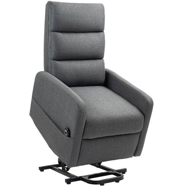 Fernsehsessel 713-192V90CG Grau - Leinen - Polyester - 62 x 105 x 87 cm