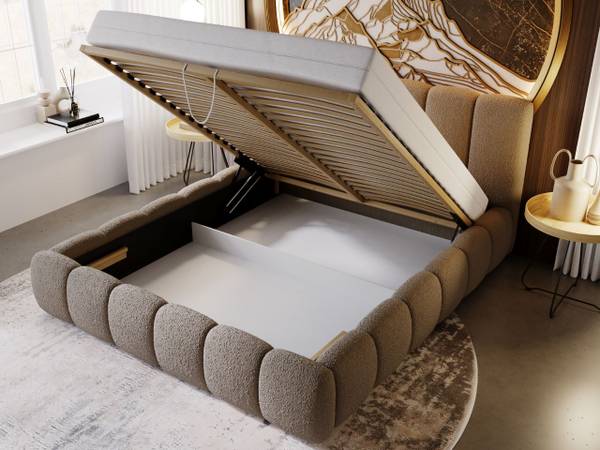 Polsterbett CLOUD Braun - Liegefläche Breite: 140 cm