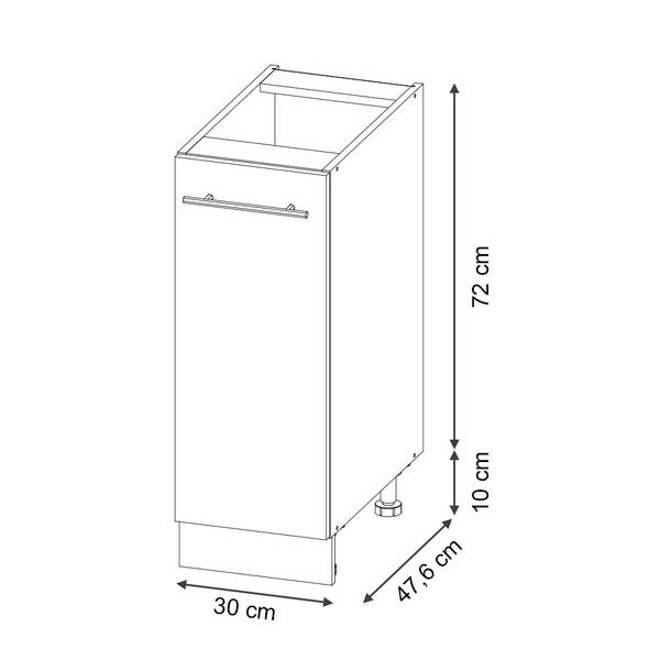 Meuble de cuisine Fame-Line 40663 Anthracite - Blanc