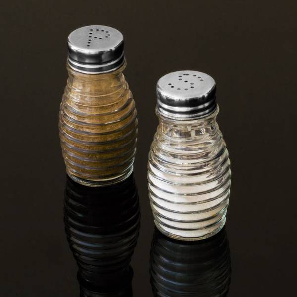 Salz- und Pfefferstreuer 2er Set Glas - Metall - 5 x 9 x 5 cm