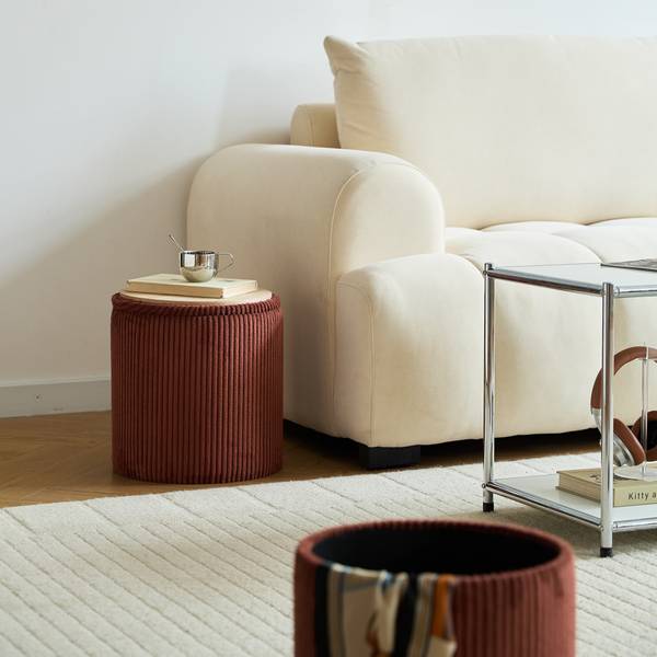Pouf NARVIK 3er Set Rot