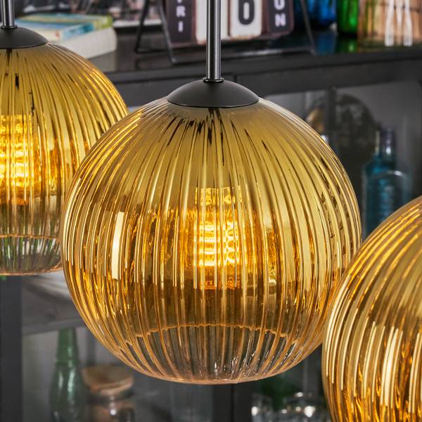 Pendelleuchte Cesaro Gold - Metall - 8 x 120 x 70 cm