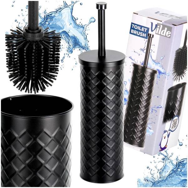 Toilettenbürste 14928 Schwarz - Metall - 11 x 10 x 28 cm