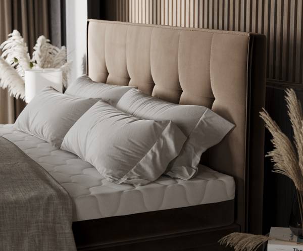 Boxspringbett ARIVO mit Stauraum Paros Braun - Liegefläche Breite: 140 cm