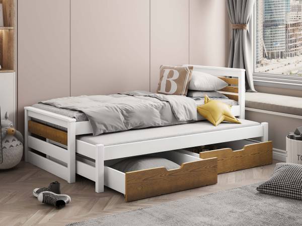 Ausziehbares Kinderbett Calwin 98 x 212 cm