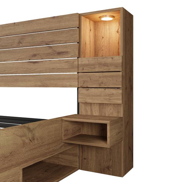 Lit en bois MUDZoom Ⅱ Largeur de la surface de couchage : 180 cm