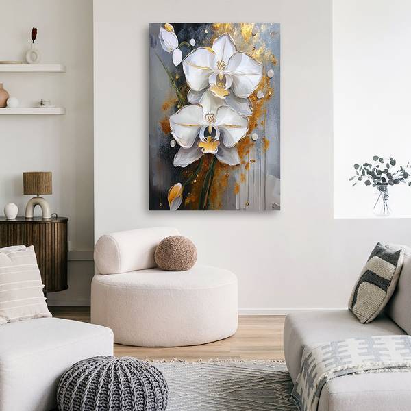 Canvas schilderij Bloemen 70 x 100 cm