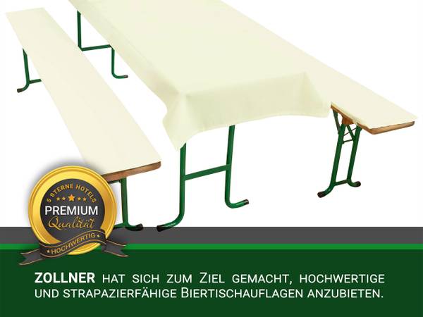 Bierbankauflagen 00000249 3er-Set Beige - Textil - 70 x 1 x 240 cm