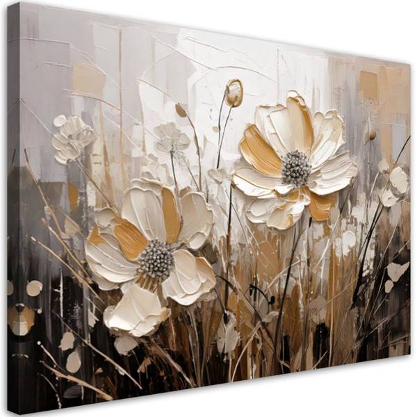 Tableau déco Fleurs 90 x 60 cm