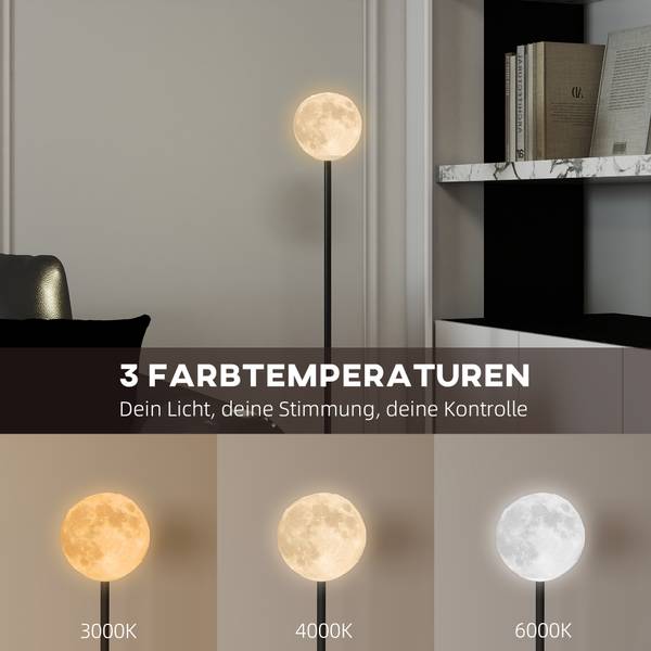Stehlampe B31-557V90BK Schwarz - ABS - 18 x 140 x 18 cm