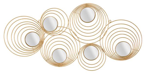 Wanddekoration Rays Gold - Metall - 3 x 45 x 90 cm