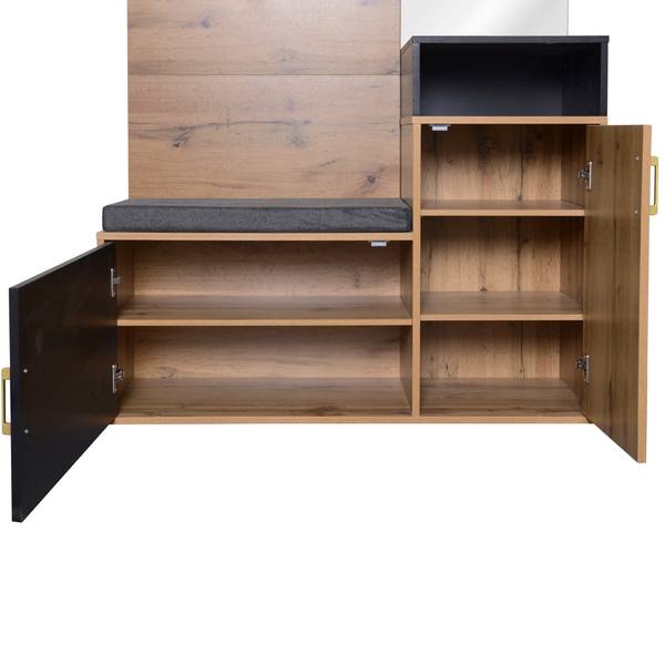 Garderobe Naks Braun - Holzwerkstoff - 104 x 190 x 39 cm