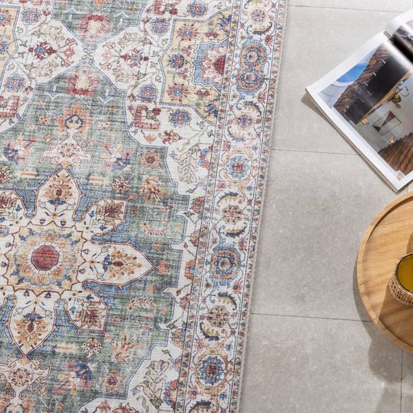 Teppich Domingo Mandala Grün