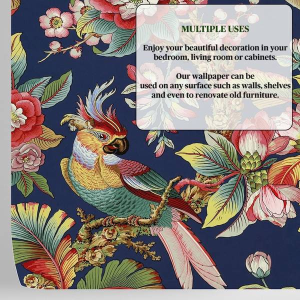 Behang Chinees blauw - papier - 200 x 250 x 1 cm